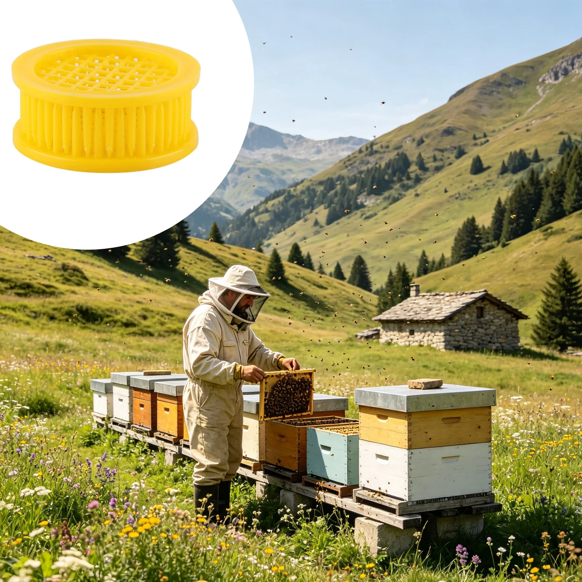 Queen Bee Cage Catcher Hive Box for Beehives Bees Beekeeping Hives Materials Appliance Rearing Isolator Excluder
