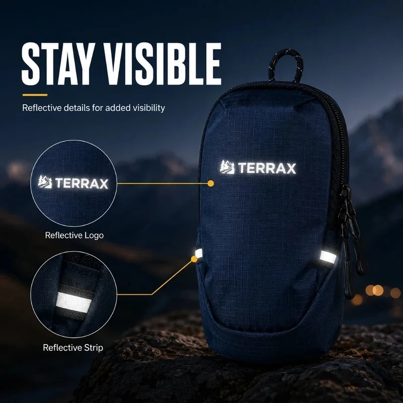 Outdoor Backpack Strap Attachment Pouch, Portable Waist & Shoulder Bag, Phone Organizer for Travel & Hiking, Unisex