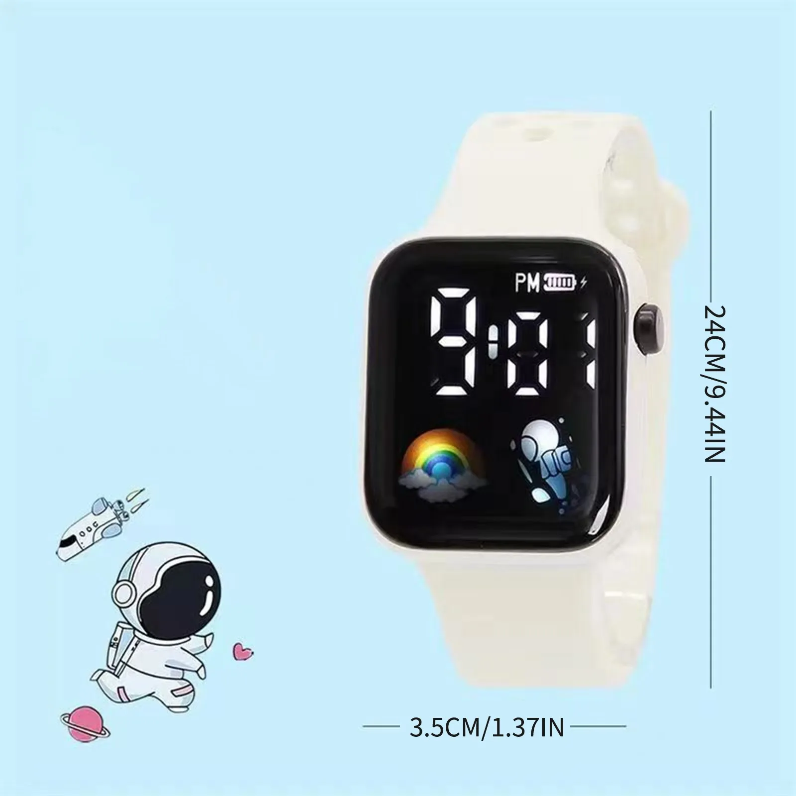 Children's Watch Suitable For Outdoor Electronic Watches Screen Watch Display Time cartoon astronaut pattern watch reloj hombre