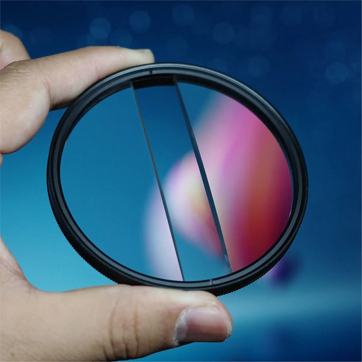 [AC18 Digital]/82mm Foreground Blur Effect Filter Double Half-Moon DSLR Accessories Center Field Filter Diopter Filter