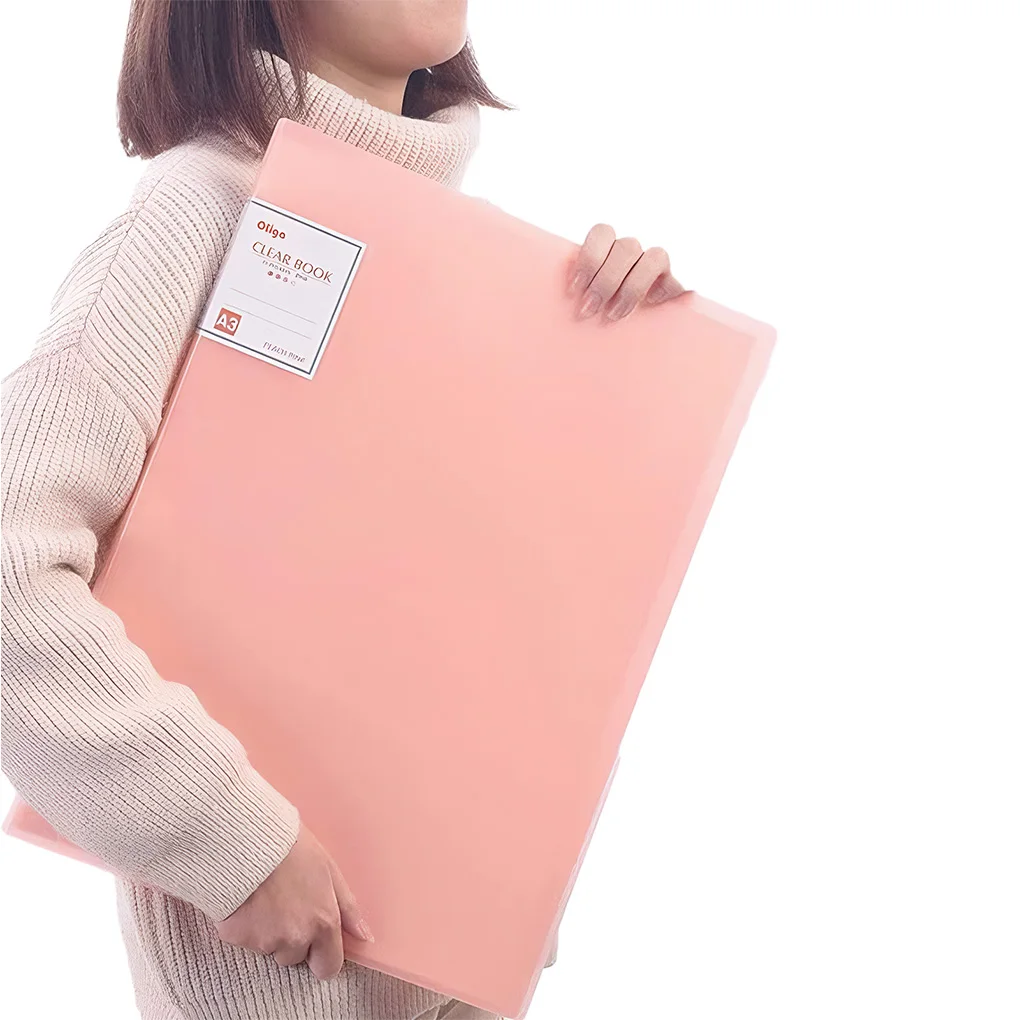 

Pink A3 File Folder 30 Pages Transparent Exam Storage And Efficient Childrens Reward Poster Organization Exam Paper Folders