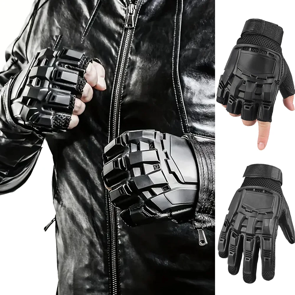 Outdoor Tactical Hard-Shell Breathable Gloves (Full/Half-Finger) for CS Training,Ops,Motorcycling,Cycling,Hiking