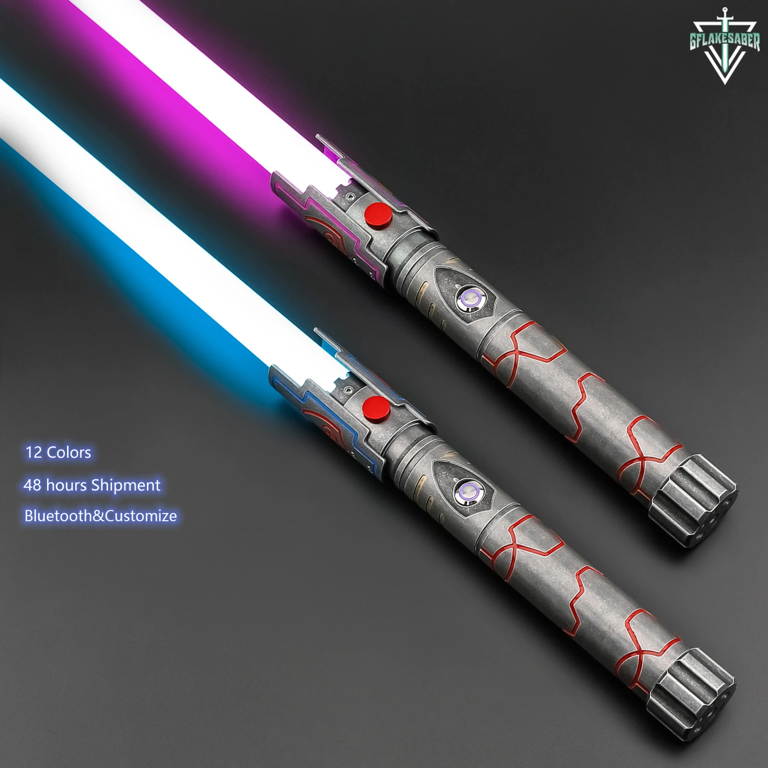 TXQSABER Shield Lightsaber New Design Heavy Dueling Light Sword Metal Hilt Smooth RGB 12Colors SNV4-Pro Pixel Buetooth FOC Force