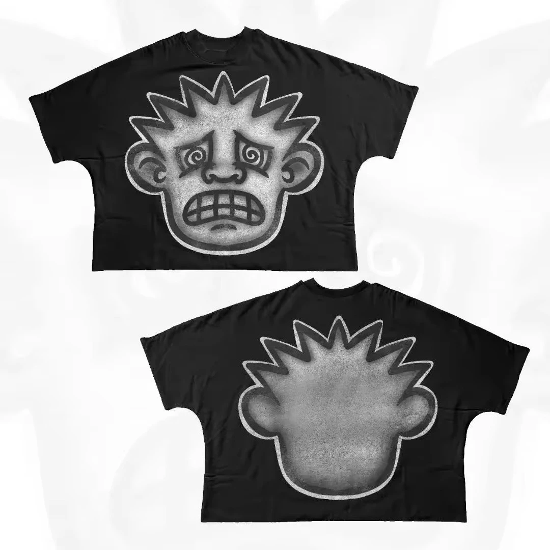 남성 여성 streetwear t 셔츠 힙합 재미있는 만화 그래픽 인쇄 대형 t 셔츠 하라주쿠 고딕 코튼 반팔 의류