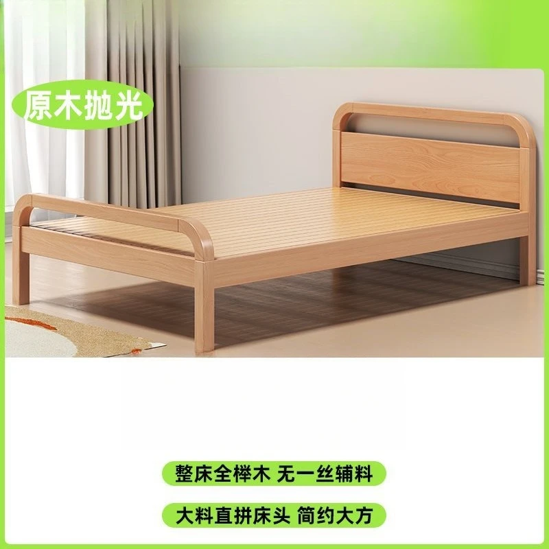 Bedroom full solid wood trailer pull-out bed small apartment space saving bunk bed mother and child bed 5