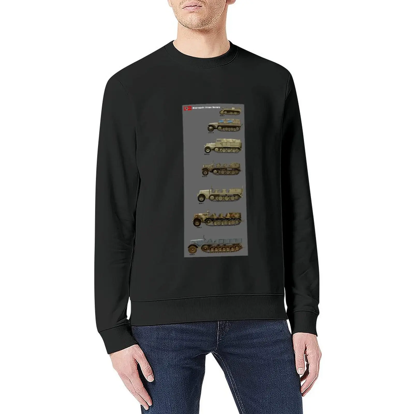 الألمانية رئيس المحرك نصف المسارات من WW2 البلوز ملابس رجالي رياضية الخريف الرجال مصمم الملابس بلوزات جديدة #5