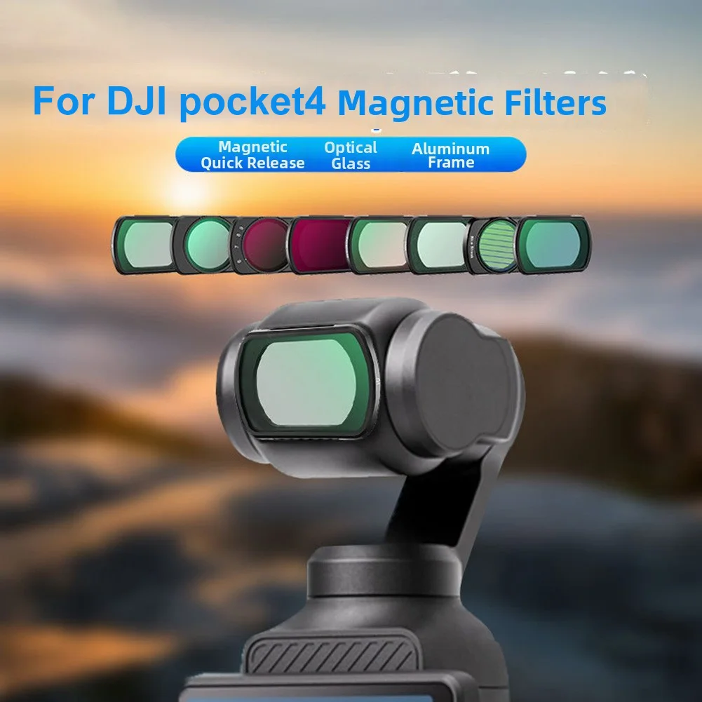 For DJI Pocket 4 Action Camera CPL & ND Magnetic Lens Filter Kit  Polarizer And Dimmer Optional Filters Photography Accessories
