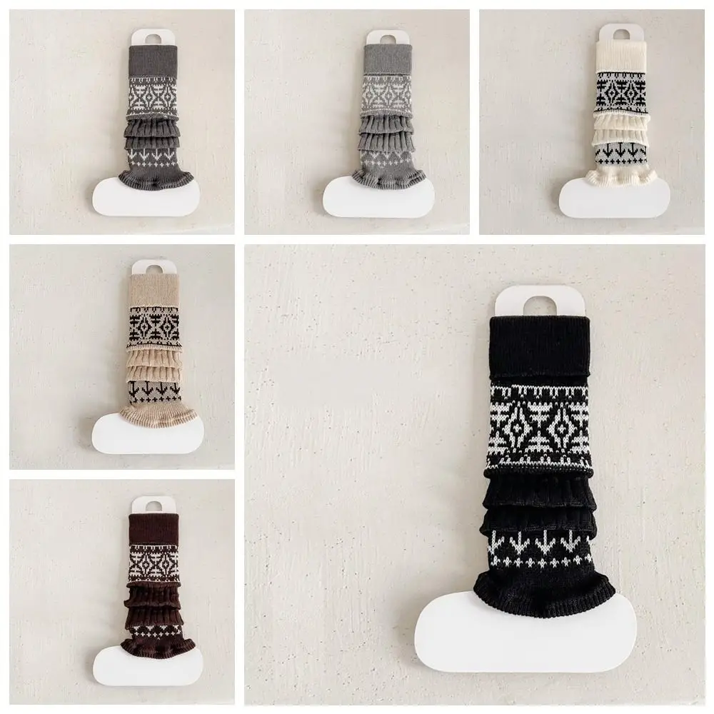 Harajuku Kinder Beinlinge Einfarbig Japanischen Stil Fair Isle Stil Gestrickte Socken Süße Casual Kinder Lange Socken Dame