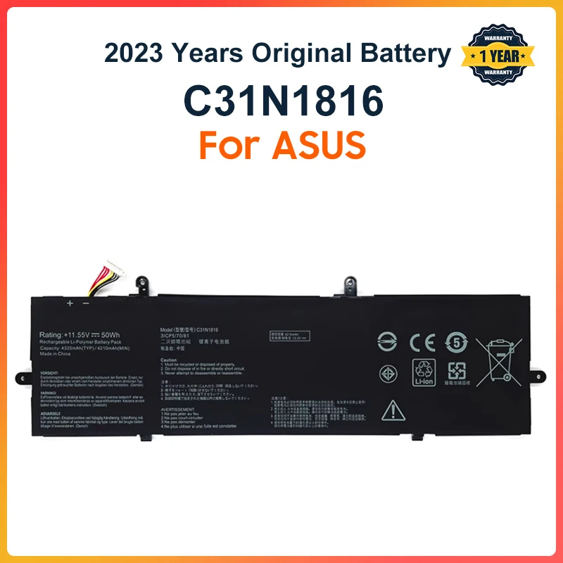 C31N1816 Laptop battery For ASUS ZenBook Flip 13 UX362 UX362F UX362FA Q326FA Q326FA-BI7T13 UX362FA-2B 0B200-03160000