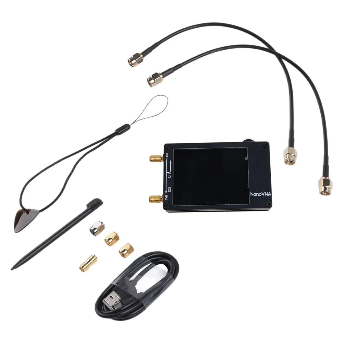 Compatible Upgraded Version NanoVNA-H Vector Network Antenna Analyzer 10KHz-1.5GHz MF HF VHF UHF with SD Card Slot