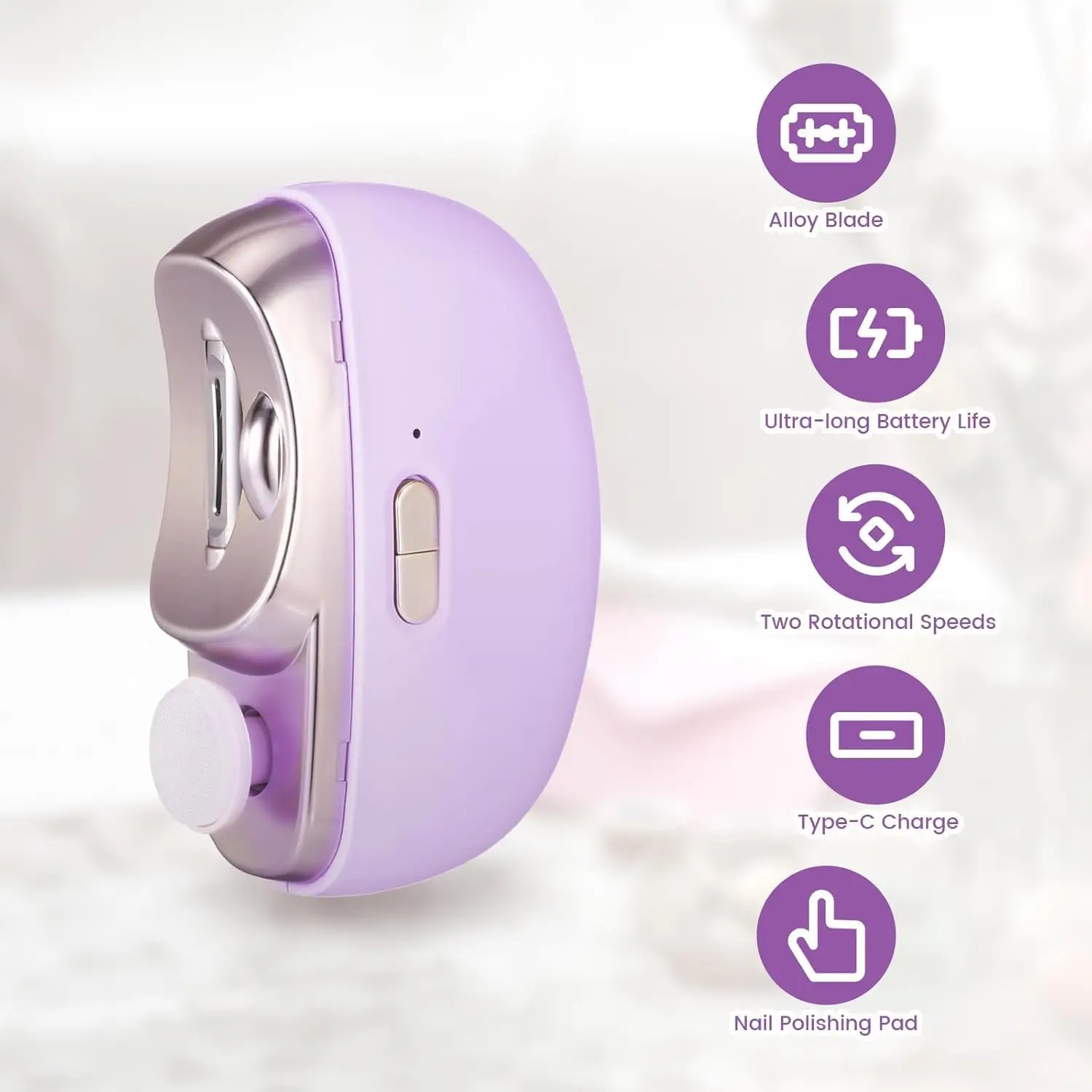 Picture 3: 3 in 1 automatic electric nail trimmer (with grinding function two-speed speed regulation suitable for the elderly children
