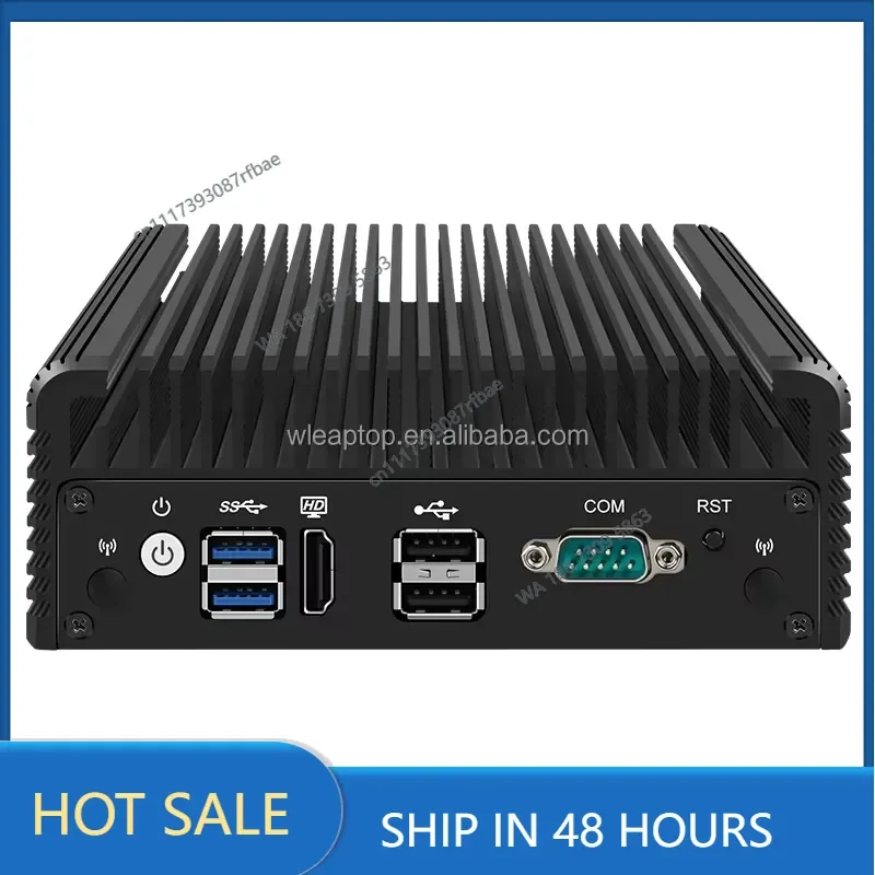 Celeron J4125 Fanless Industrial Mini PC DDR4 16GB 4 LAN GPIO COM SATA mSATA Embedded Computer