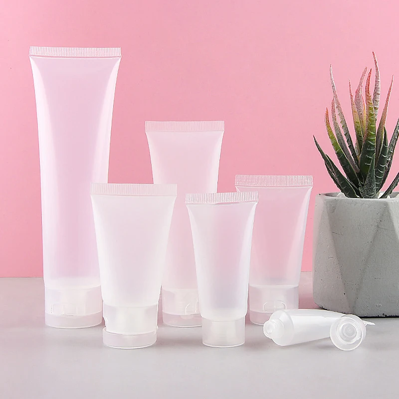 1pc Empty Lipstick Tube Lip Balm Soft Tubes Makeup Squeeze Clear Plastic Lip Gloss Container Refillable Bottles Cosmetic Tools