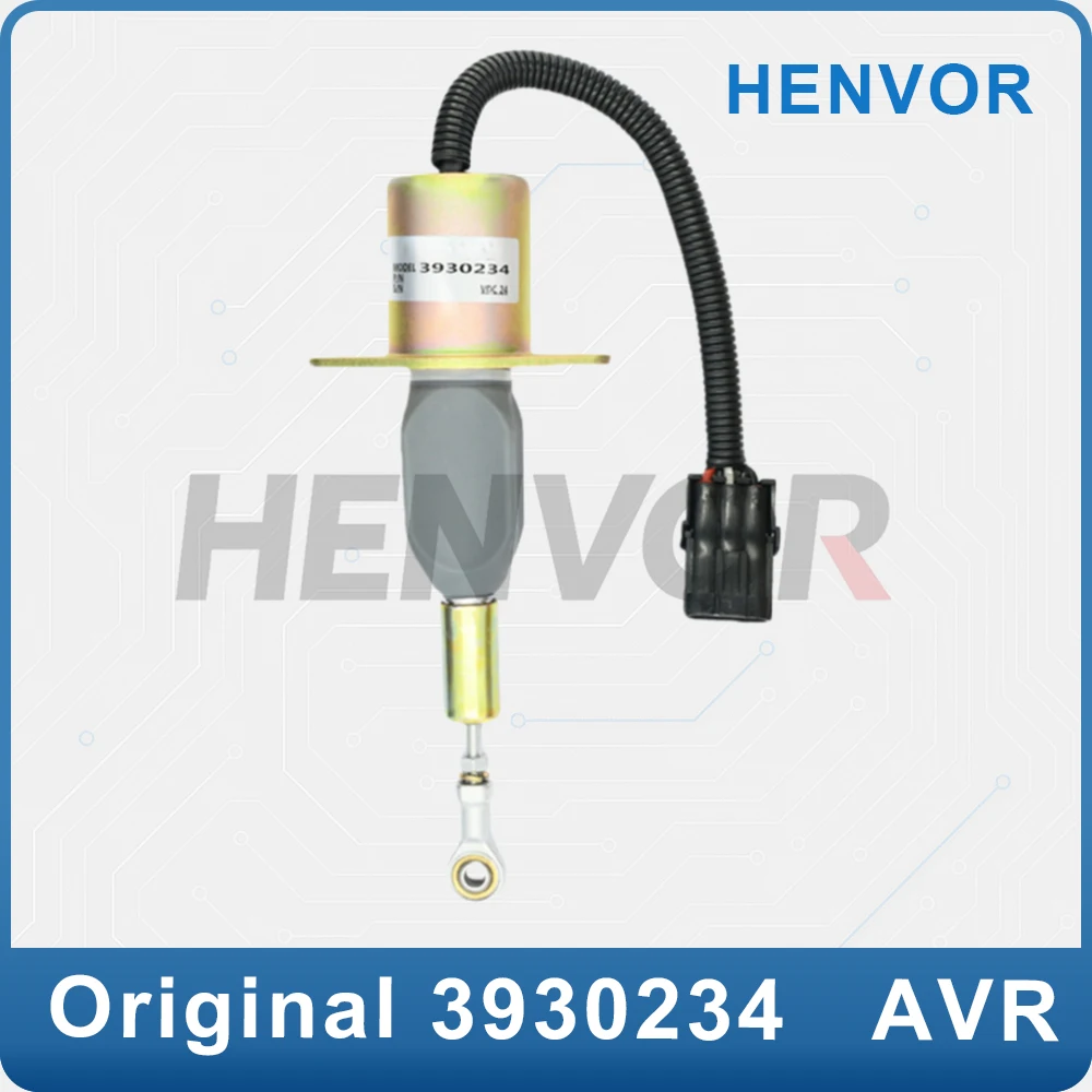 SA433524 Shut Off Solenoid Valve 3930234 3930233 3923680 Excavator Engine Stop Control Component