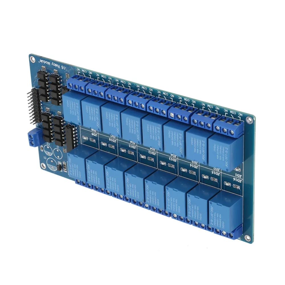 

16-channel Relay Module 5V with Optocoupler Protection 5V Relay Module 180 *90 *20mm LM2596S Chip 16 Channel Relay Module