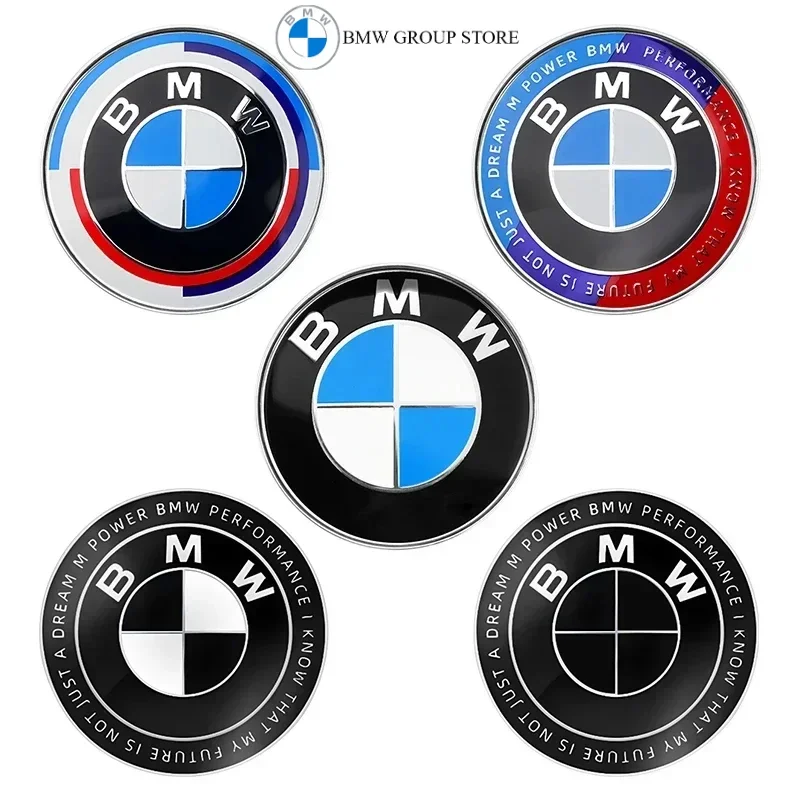 BMW GROUP 1Pc 82MM 2/3Hole Car Front Hood Logo Emblem Bonnet Badge For BMW E36 E39 E40 E46 E90 E64 E85 E60 F10 F30 F36 Z4 X5 X6