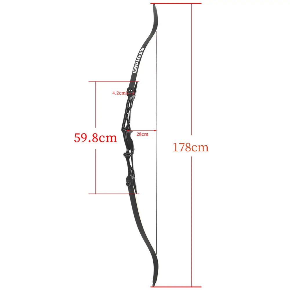 70 Inches Archery Recurve Bow 12-40lbs Takedown Professional Hunting Bow Right Hand for Outdoor Shooting Training Sports