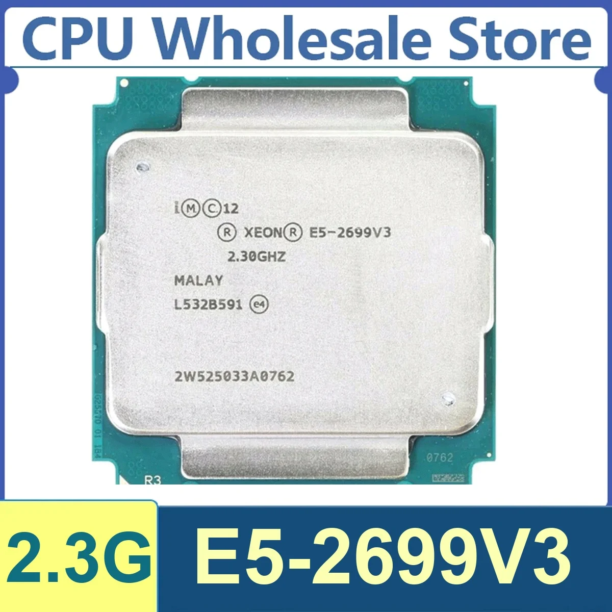Xeon E5-2699V3 18 Núcleos 36 Subprocesos 2.3GHz 145W 45MB Caché 22nm LGA 2011-v3 SR1X9 DDR4-2133 Mhz Haswell-EP