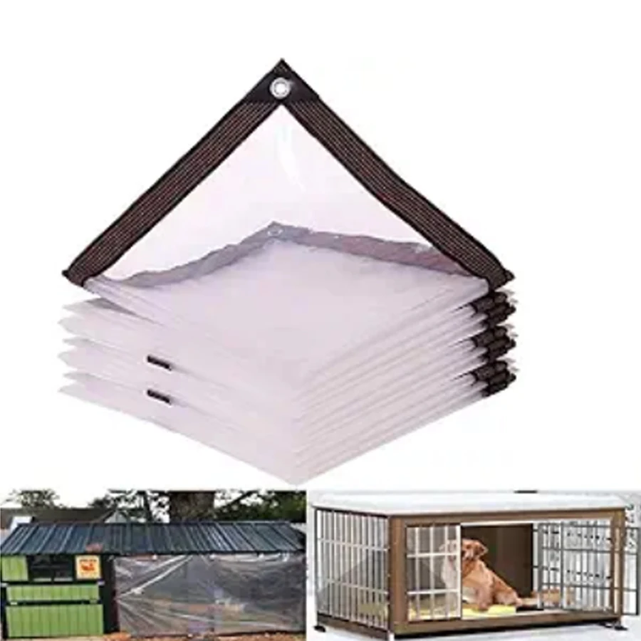 Transparent waterproof cloth outdoor transparent cover, suitable for greenhouse, garden, terrace, chicken coop, plants