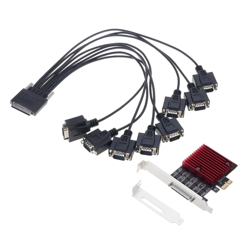 PCIe auf 8 Port RS232 Serial Port Erweiterungskarten-Extender für Industrie-PC WCH384 Low Profile Bracket Chassis Zubehör M76A – Detail 9