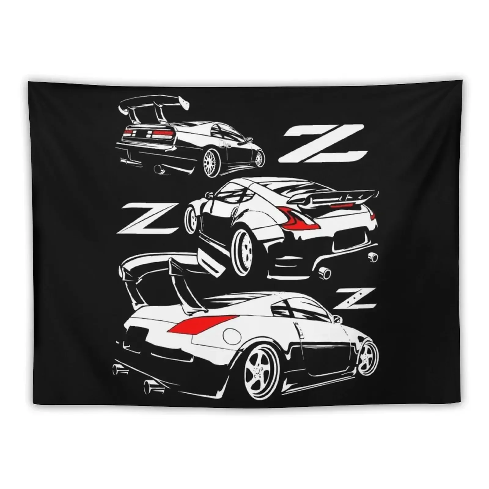 

Z Family. 350z 370z 300zx Tapestry Wall Decorations Bed Room Decoration Aesthetic Room Decor Korean Nordic Home Decor Tapestry