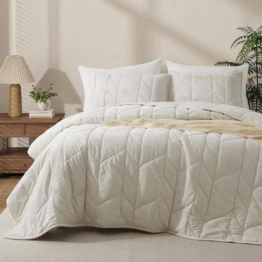 

Велюровый комплект постельного белья King Size: легкое покрывало, мягкое велюровое одеяло, двусторонний стеганый комплект для всех сезонов