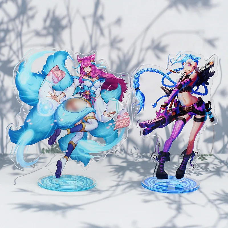 

16CM GAME LOL Spirit Blossom Ahri Jinx Zoe Yasuo Cosplay Acrylic Stand Figure Accessories Cosplay Cartoon Badge