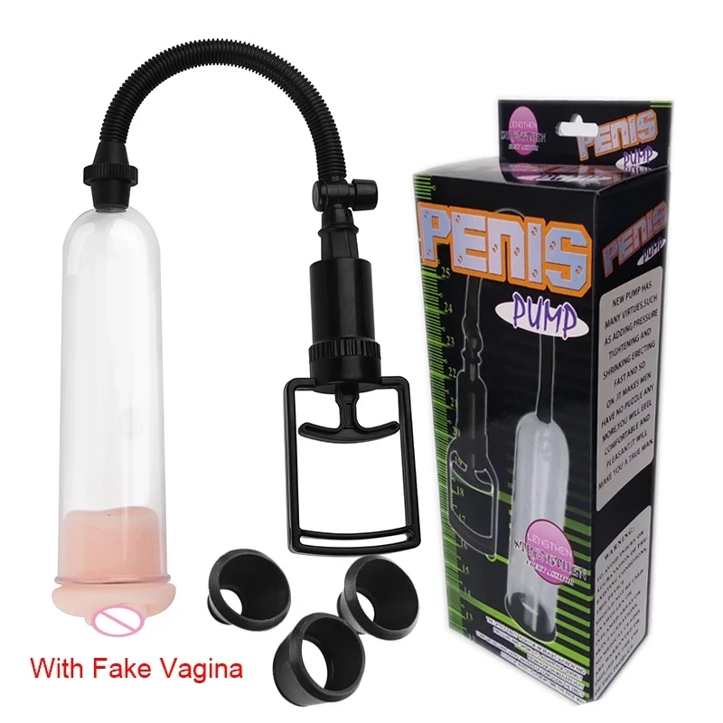 Penis Pump Sex Toys for Men Male Masturbator Penis Extender Vacuum Pump Penis Enlargement Enhancer Dick Trainer Massager Ring