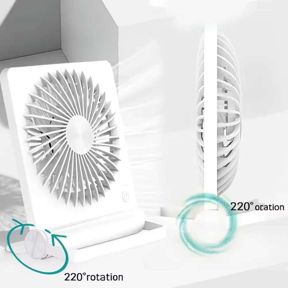 

Easy To Carry Lightweight Desk Fan Portable Folding Small USB Fan Handheld Ultra Quiet Ultra-thin Mini Fan Office