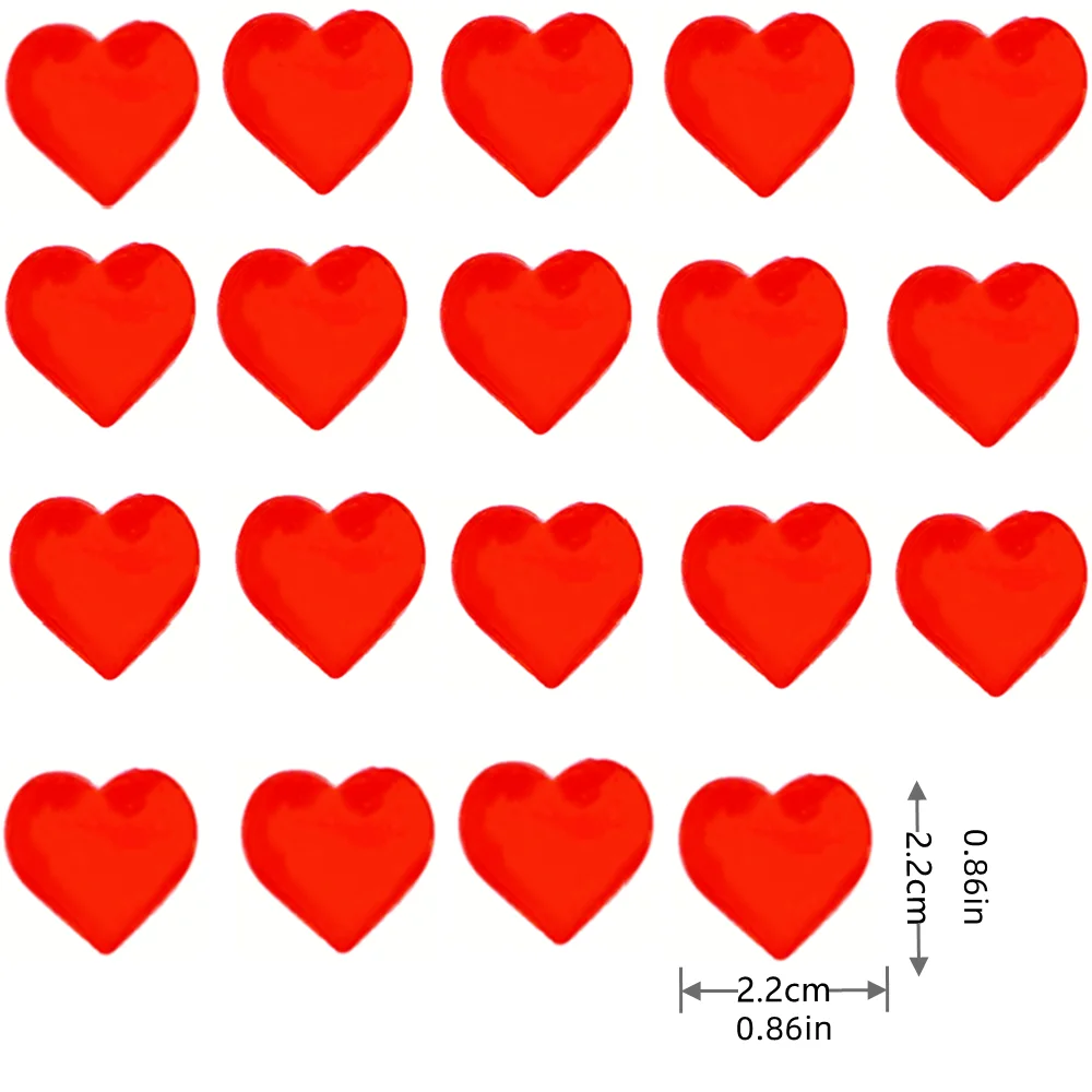 30-100 Pcs Mini Acrylic Red Heart Valentine\'s Day Gift Proposal Confession Wedding Party Evening Gift Pack Desktop Decoration