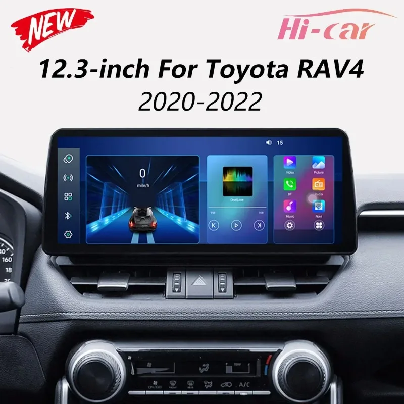 

12.3" inch 4G 2 Din Car Android Radio For Toyota RAV4 2020-2022 GPS Wireless CarPlay Auto Multimedia Stereo 36DSP DTS Car Stereo