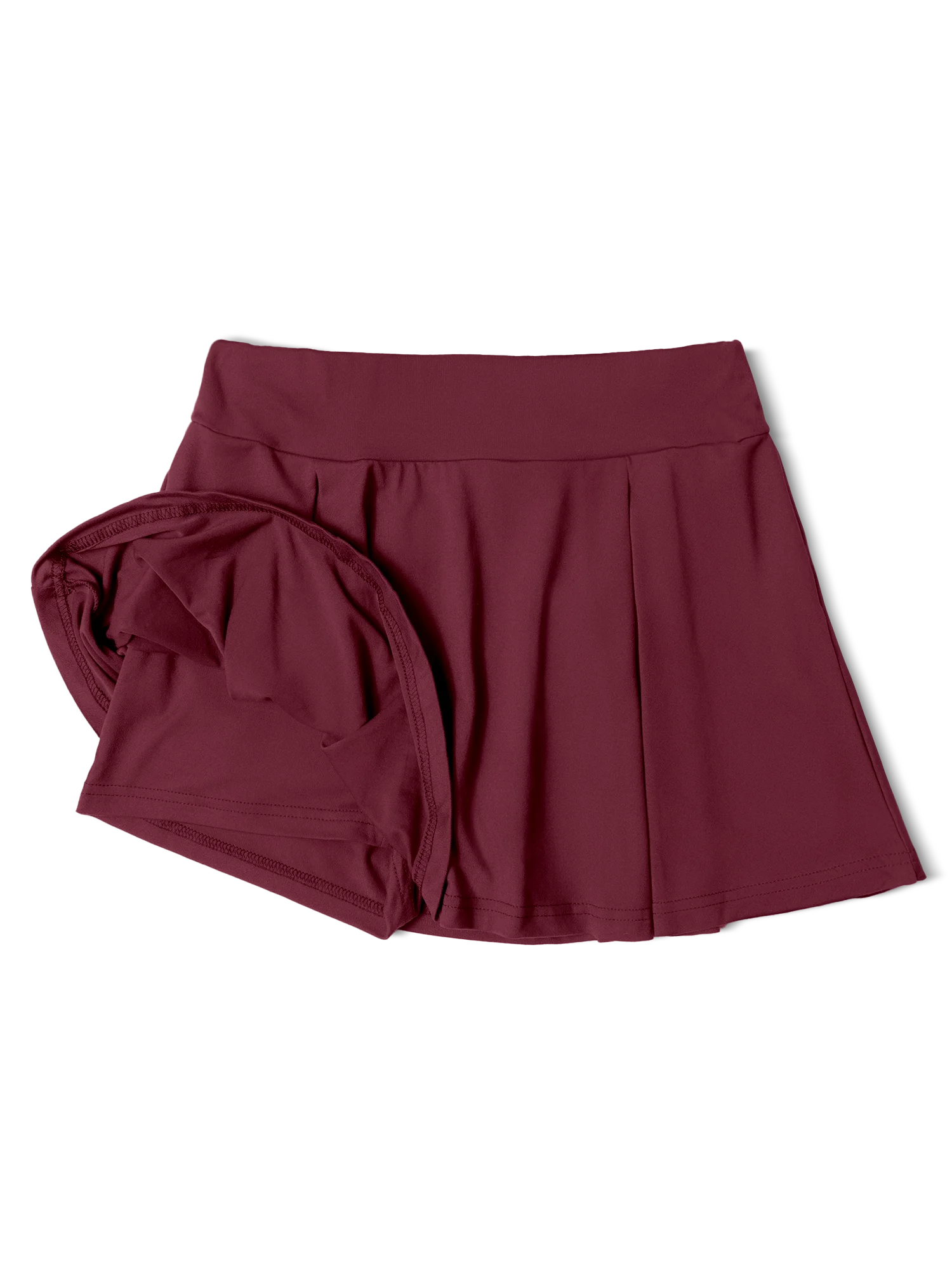 Women's Solid Color Skort  Summer Lightweight High Waisted Slimming Casual Wide Leg Versatile for Work Straight Cut Solid