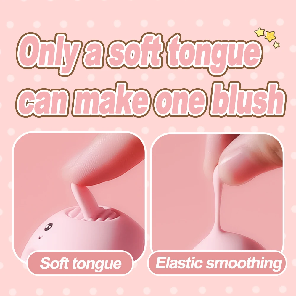 Cute Mini Pig Tongue Licking Toys for Woman Clitoral Nipples Anal Stimulation Vibrators Female Masturbation Sex Toys for Couples