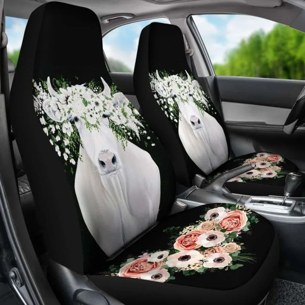 Car Seat Covers Cow Lovers 07 144730,Pack of 2 Universal Front Seat Protective Cover