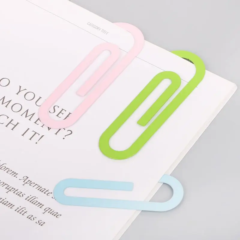 2 ชิ้นน่ารักบิ๊กคลิปหนีบกระดาษโลหะที่คั่นหน้าคลิปภาพถ่ายตั๋วคลิปหนีบกระดาษปิด