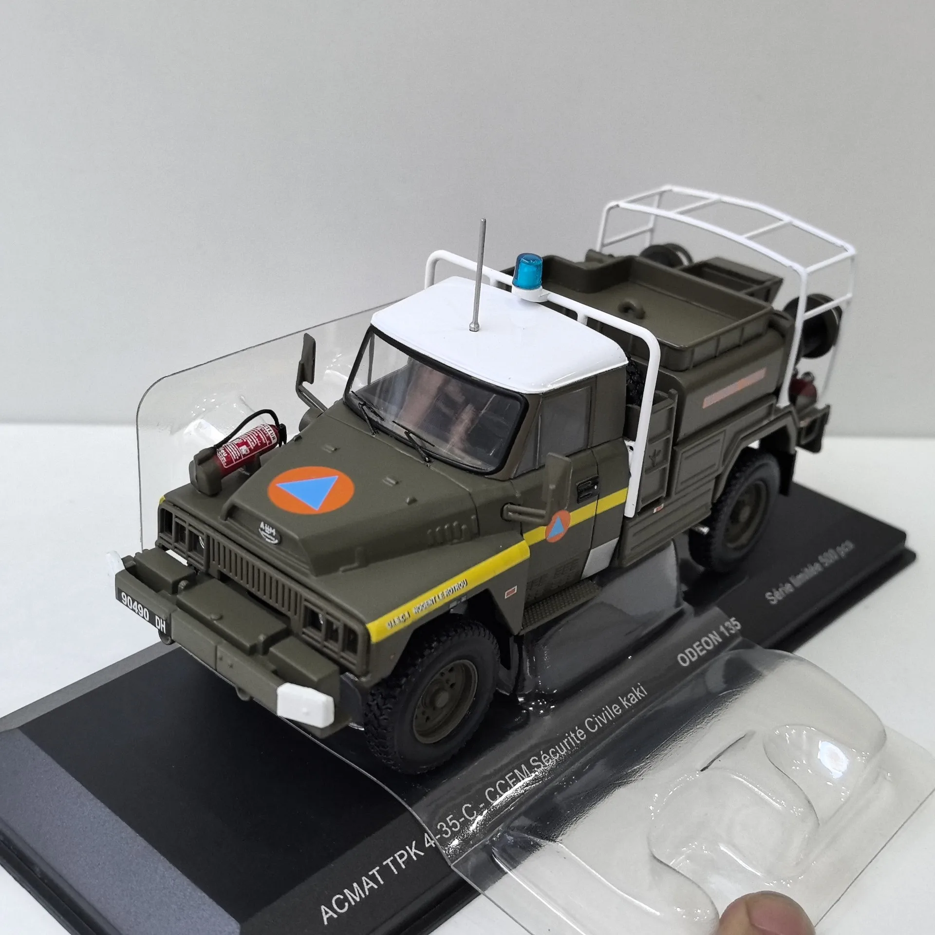 Diecast ODEON escala 1/443 ACMAT TPK 4-35-C CCFM modelo de carro de liga de motor de bombeiros brinquedo colecionável presente lembrança ornamento de exibição