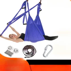 6-Handle Yoga Studio with Inverted Fitness Hammock Non-elastic Aerial Yoga Hammock