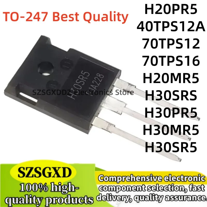 5-10Uds 100% nuevo H20PR5 H20MR5 H30MR5 H30PR5 TO247 H30SR5 H30SRS 70TPS12 70TPS16 40TPS12A TO-247 Best Quality In Stock