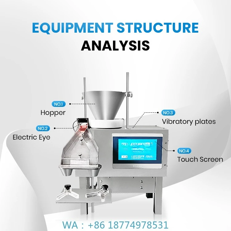 Máquina contadora de dulces para pastillasPequeño contador semiautomático de tabletas Gummy Bear