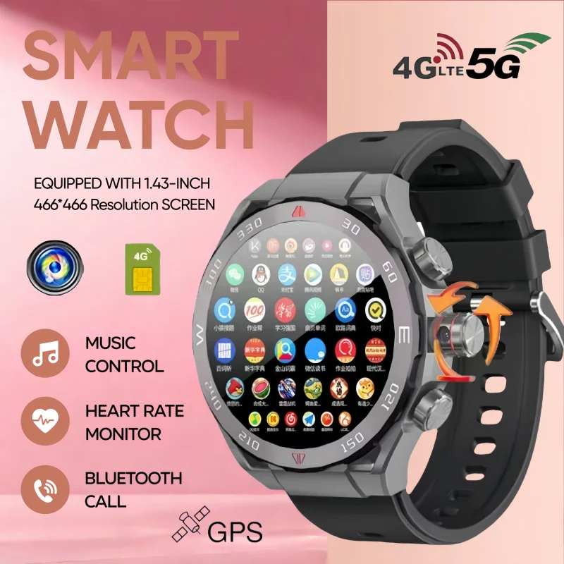 

Vp900 Новая GPS-навигация Водонепроницаемая фитнес-карта 4G Камера Видеозвонок Смарт-часы 32 ГБ + 256 ГБ Большая емкость