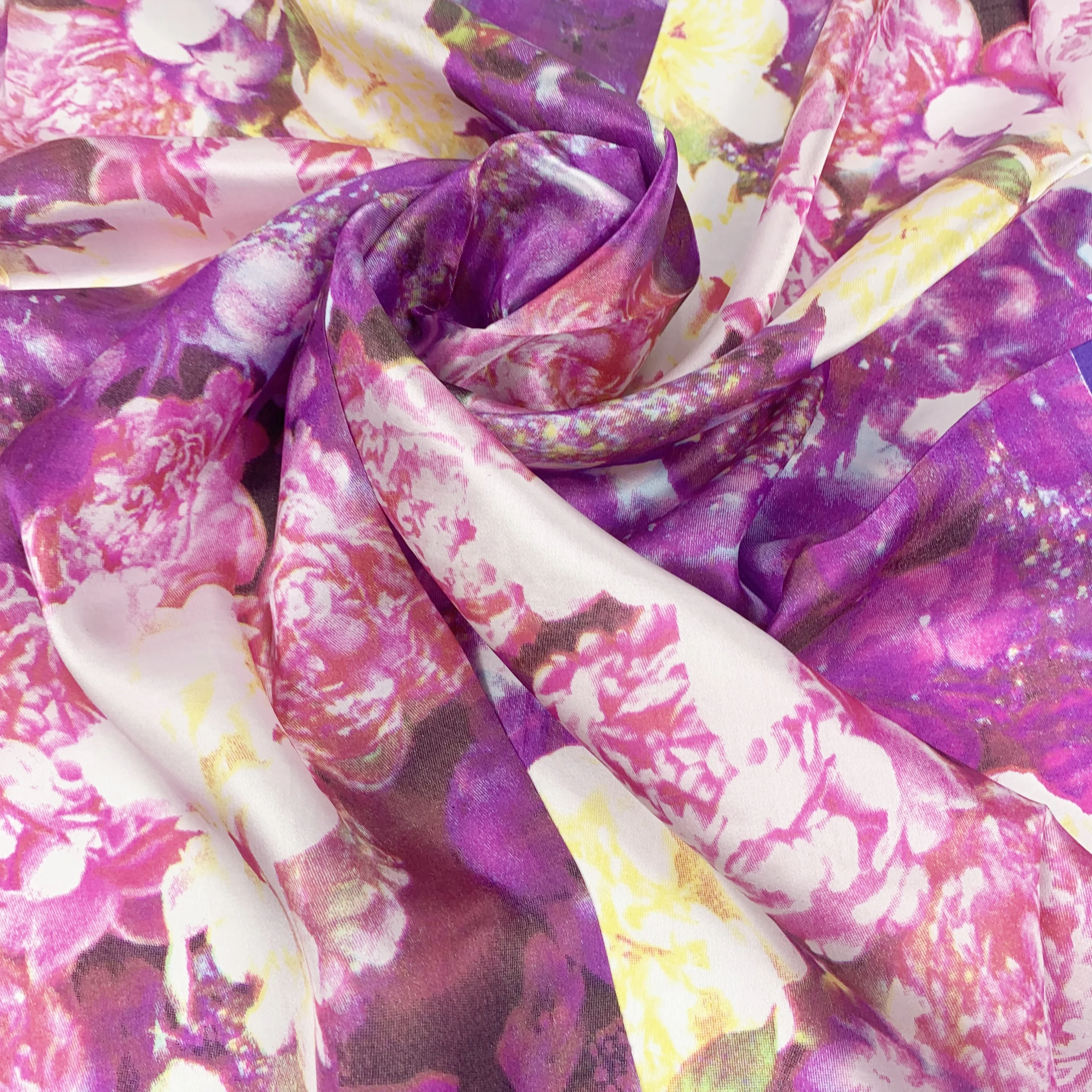 wholesale 90cm*90cm 100% pure silk scarves scarf mulberry silk  design scarf  Luxury Brand various flowers  monnai flower