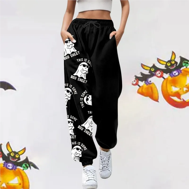 

High Waisted Wide Leg Sweatpants 2024 Autumn Loose Anti-mosquito Trousers Girls Lantern Pants Breathable Soft Homewear Trousers