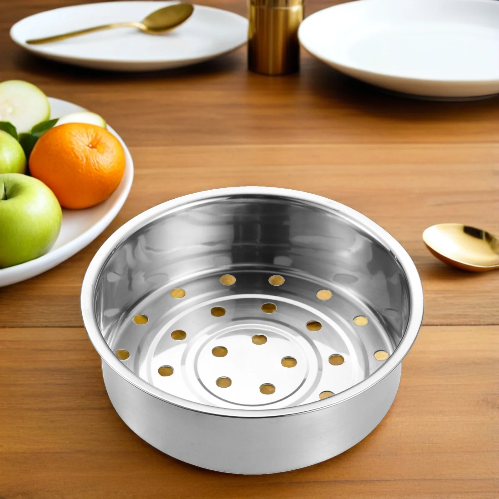 

2Pcs 20Cm 22.5cm Round Stainless Steel Steamer Basket for Pot Rice Cooker Steamer Rack Tray Vegetable Steam Basket Kitchen