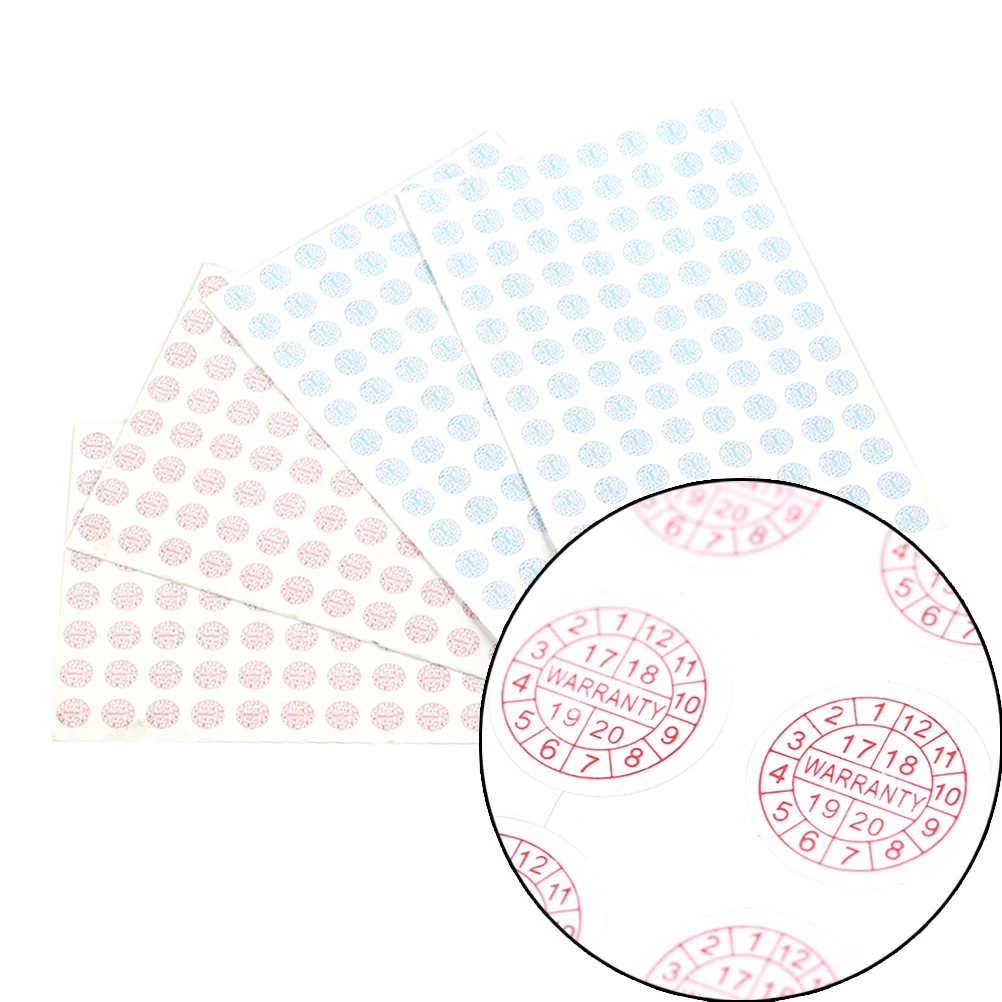 العبث برهان الضمان الهشة باطل ملصق التسمية ، الأمن الختم ، 208 قطعة ، 2017-2020