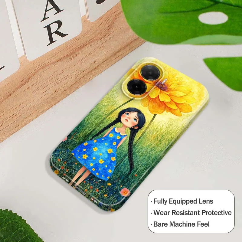 

Beautiful Girl Flower Phone Case For Xiaomi Mi Poco F3 F4 F5 F6 F8 X3 X4 X5 X6 X7 M3 M4 M5s M6 GT Pro 5G Feilin Shell