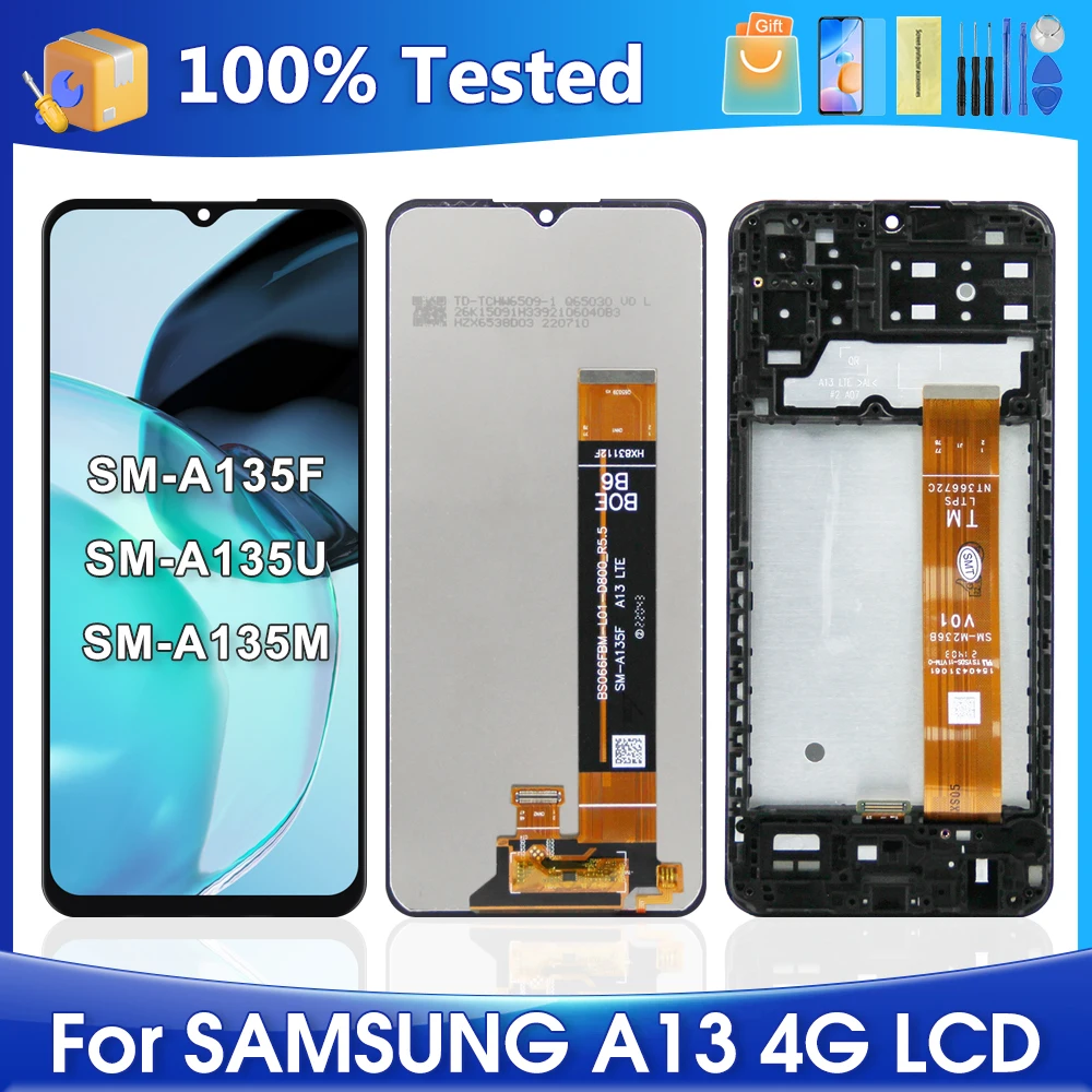 6.6''A13 4G For Samsung For A135F A135M A135U A135U1 A135N LCD Display Touch Screen Digitizer Assembly Replacement