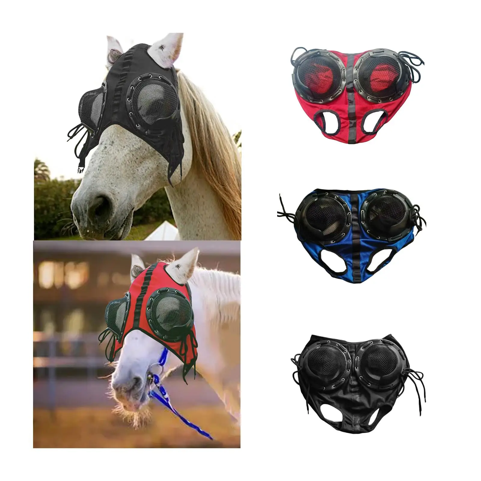 horse-eye-protector-steel-mesh-goggles-anti-fly-dust-cover-professional-blinders-for-racing-focus-and-safety