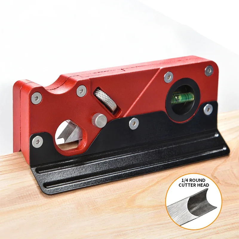 NF Red Black Chamferring Plane With Backer Woodworking Hand Planer For Quick Edge Planing And Radian Corner Plane Trimming