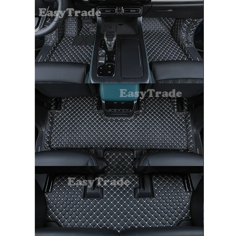 For Trumpchi GAC GS8 2nd Gen 2023 2024 2025 7 Seats Leather Car Floor Mats Carpet Cover Footpads Carpet Rugs Foot Interior Liner