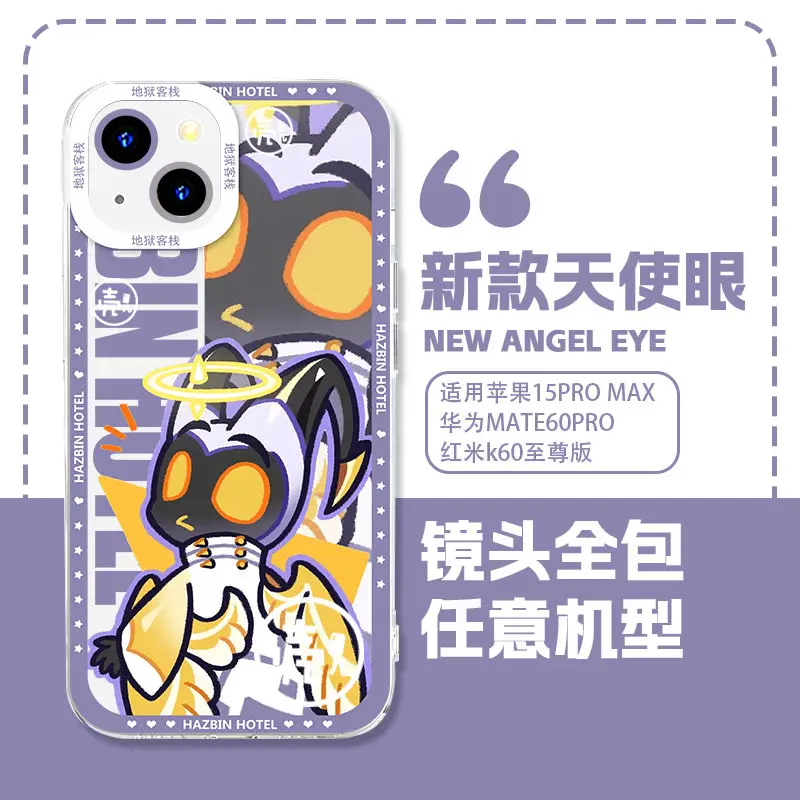 Alastor Angel Dust for Phone Case Anime cartoon game for IPhone12 13 14 15Pro Max Fashion Full Lens Protection Cover Accessories